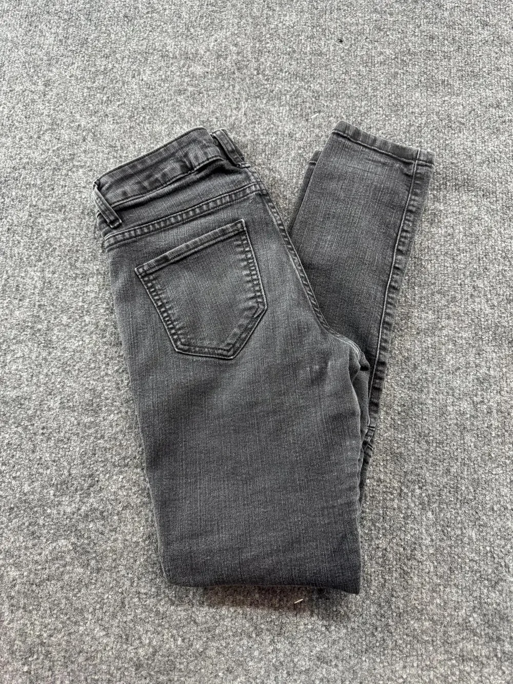 Cello Jeans Skinny Jeans Juniors 5 Gray Charcoal Wash Moto Pleated 25 Inseam